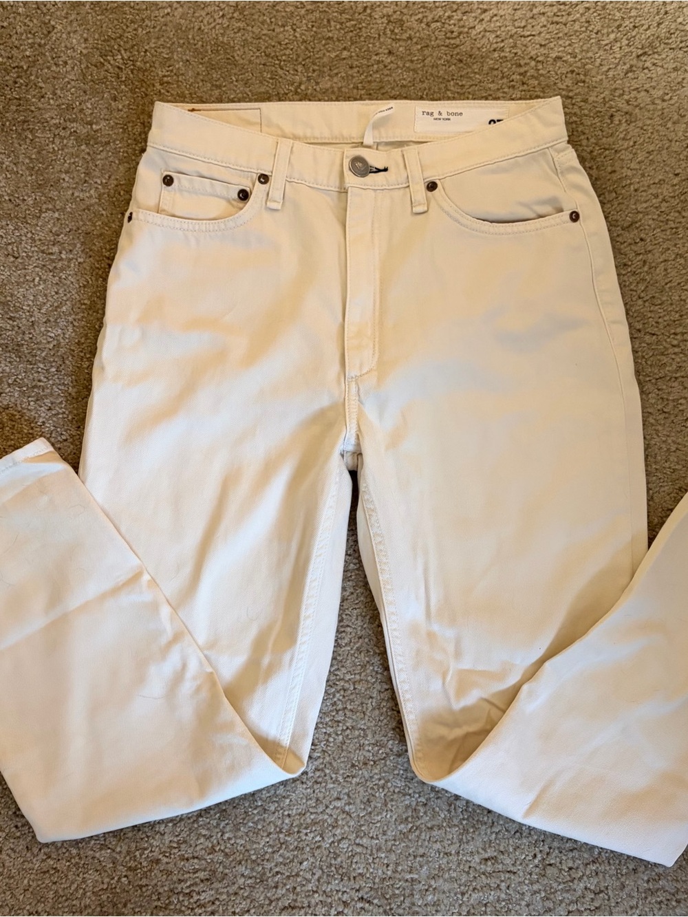 Rag & Bone Wren Cream Denim Jeans